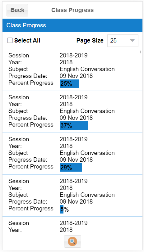 Class Progress Dashboard